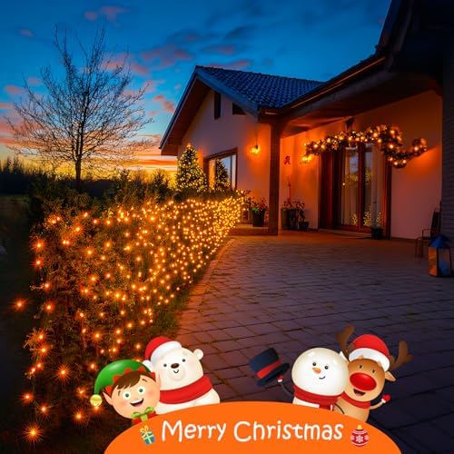 150 LED Orange Halloween Lights Indoor, Fall Lights Plug in in Orange, alternate view 6