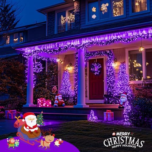 150 LED Purple String Lights, Connectable Halloween Lights Indoor, alternate view 3