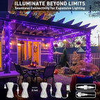 150 LED Purple String Lights, Connectable Halloween Lights Indoor, alternate view 5