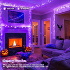 150 LED Purple String Lights, Connectable Halloween Lights Indoor, alternate view 6