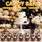 150 Pack Plastic Dessert Cups with Tasting Spoons,7 oz, Black in 7 oz in Black, alternate view 7