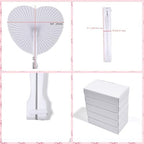 150 Pcs White Heart Paper Fans, alternate view 3