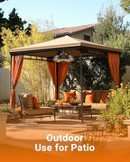 1500W Carbon Infrared Hanging Patio Heater, 3-Second Warmth, Black in Black, alternate view 2