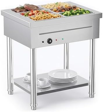 1500W Commercial Food Warmer, Electric Steam Table