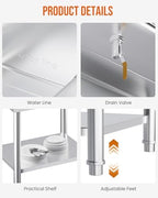 1500W Commercial Food Warmer, Electric Steam Table, alternate view 5