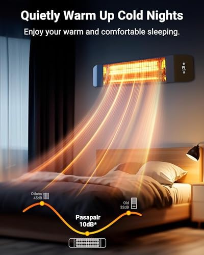 1500W Electric Infrared Patio Heater, Fast 3-Second Warmth, Black in Black, alternate view 5