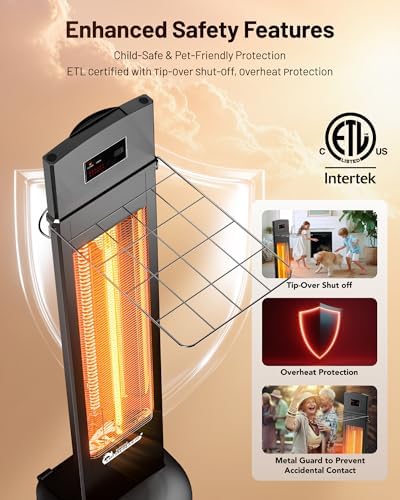 1500W Portable Infrared Indoor and Outdoor Space Heater, alternate view 6