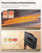 1500W Portable Infrared Indoor and Outdoor Space Heater, alternate view 7