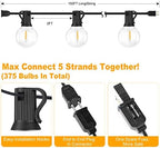 150FT G40 LED Globe String Lights Outdoor Waterproof Shatterproof, alternate view 5