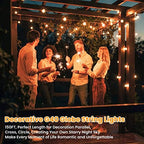 150FT G40 LED Globe String Lights Outdoor Waterproof Shatterproof, alternate view 6