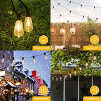 150FT Outdoor String Lights 77 Bulbs, Waterproof Patio Lights, alternate view 5