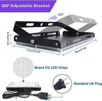 150W Black Lights, Blacklight Flood Light with Plug and Switch, for Glow Party, Halloween, Fluorescent Poster, alternate view