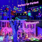 150W Black Lights, Blacklight Flood Light with Plug and Switch, for Glow Party, Halloween, Fluorescent Poster, alternate view