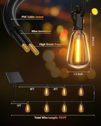 151FT Solar String Lights Outdoor, 48+2 Shatterproof LED Lights, alternate view 6