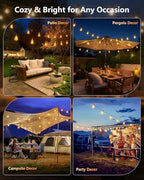 151FT Solar String Lights Outdoor, 48+2 Shatterproof LED Lights, alternate view 7