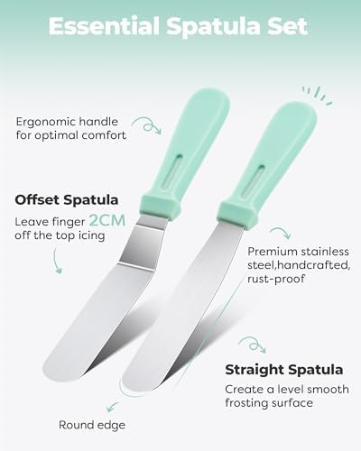158 Cake Decorating Kit Baking Supplies Tools for Beginners & Pros in Green, alternate view 5
