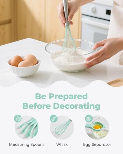 158 Cake Decorating Kit Baking Supplies Tools for Beginners & Pros in Green, alternate view 6