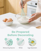 158 Cake Decorating Kit Baking Supplies Tools for Beginners & Pros in Green, alternate view 6