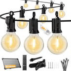 158FT 77LED Solar String Lights Outdoor with Remote & USB Port