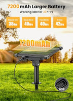 158FT 77LED Solar String Lights Outdoor with Remote & USB Port, alternate view 4