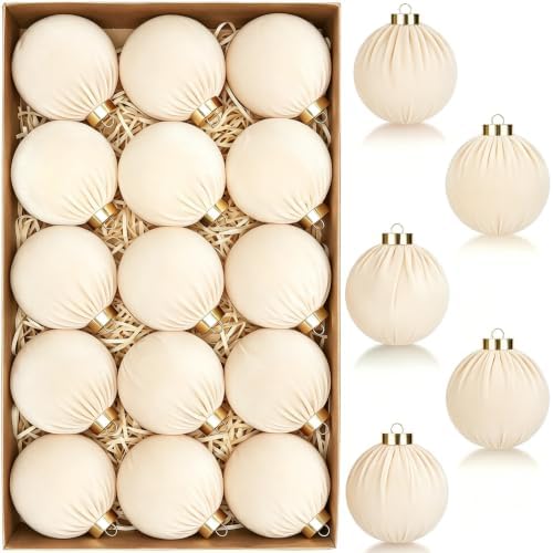 15ct Christmas Ball Ornaments, 3.15" Shatterproof Christmas Tree Decorations, Perfect Hanging Ball for