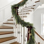 15FT Christmas Norfolk Pine Garland Real Touch Pine Artificial Garlands Faux Greenery Garland Winter Christmas, alternate