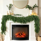 15FT Norfolk Pine Garland, Realistic Artificial Christmas Greenery Decor in Green, alternate view 7