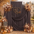 15ft x 10ft Brown Backdrop Curtains, Wrinkle Free Drapes Back Drop Cloth in Brown