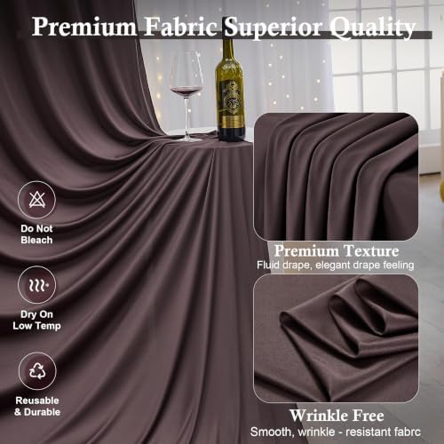 15ft x 10ft Brown Backdrop Curtains, Wrinkle Free Drapes Back Drop Cloth in Brown, alternate view 2