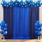 15ft x 10ft Royal Blue and Navy Blue Backdrop Curtains Panels for Parties Wedding, Wrinkle Free Backdrop Drapes