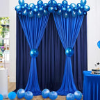 15ft x 10ft Royal Blue and Navy Blue Backdrop Curtains Panels for Parties Wedding, Wrinkle Free Backdrop Drapes, alternate