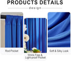15ft x 10ft Royal Blue and Navy Blue Backdrop Curtains Panels for Parties Wedding, Wrinkle Free Backdrop Drapes, alternate