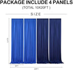 15ft x 10ft Royal Blue and Navy Blue Backdrop Curtains Panels for Parties Wedding, Wrinkle Free Backdrop Drapes, alternate