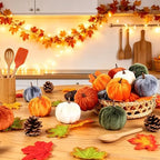 15PCS Fall Pumpkins for Indoor Autume Thanksgiving Home Decor, alternate view 2