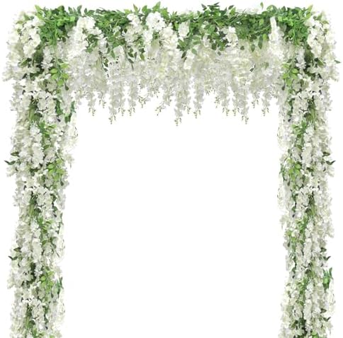 15Pcs Total 108FT Wisteria Artificial Flowers Garland for Decor
