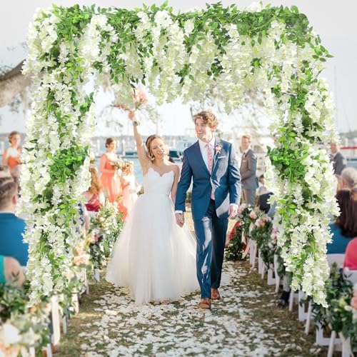 15Pcs Total 108FT Wisteria Artificial Flowers Garland for Decor, alternate view 2