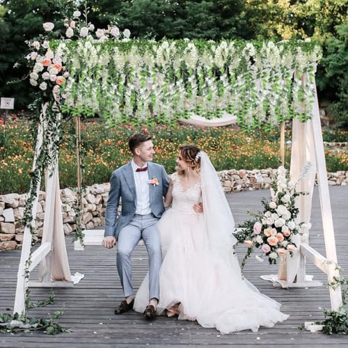 15Pcs Total 108FT Wisteria Artificial Flowers Garland for Decor, alternate view 7