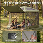 15x15ft Pop-Up Canopy Tent with Removable Top, Screen Gazebo, Green in 15x15ft in Green, alternate view 4