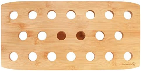 16.3 Inch Natural Bamboo Wide Oblong Food Cone Display Tamaki Stand for Restaurants, Catered Events, Party or, alternate view