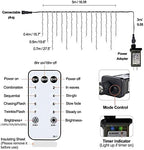 16.5ft 192 LED Halloween Icicle Lights Outdoor, Icicle Christmas Lights with Remote, 8 Modes Twinkle Curtain, alternate view