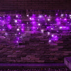 16.5ft 192 LED Halloween Icicle Lights Outdoor, Icicle Christmas Lights with Remote, 8 Modes Twinkle Curtain, alternate view
