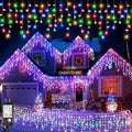 16.5FT 200 LED Icicle Lights for Outside, Multicolor Christmas Lights