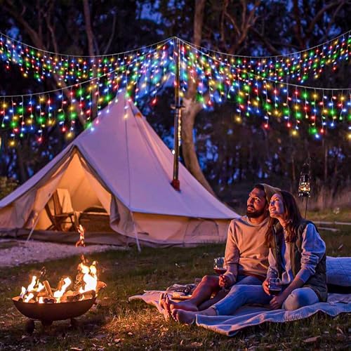 16.5FT 200 LED Icicle Lights for Outside, Multicolor Christmas Lights, alternate view 5