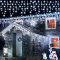 16.5FT 200 LED Icicle Lights for Outside, White Christmas Lights Outdoor