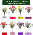 16 Bundles Artificial Flowers for Outdoors Fake Plants Outside Decoration, Morning Glory UV Resistant Realistic, alternate