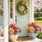 16 Bundles Artificial Flowers for Outdoors Fake Plants Outside Decoration, Morning Glory UV Resistant Realistic, alternate