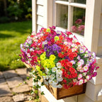 16 Bundles Artificial Flowers for Outdoors Fake Plants Outside Decoration, Morning Glory UV Resistant Realistic, alternate