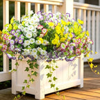 16 Bundles Artificial Flowers for Outdoors Fake Plants Outside Decoration, Morning Glory UV Resistant Realistic, alternate