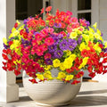 16 Bundles Artificial Flowers for Outdoors Fake Plants Outside Decoration, Morning Glory UV Resistant Realistic