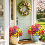 16 Bundles Artificial Flowers for Outdoors Fake Plants Outside Decoration, Morning Glory UV Resistant Realistic, alternate
